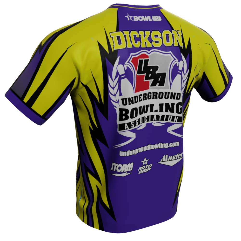 Auburn Maulers - Purple and Yellow Bowling Jersey - back