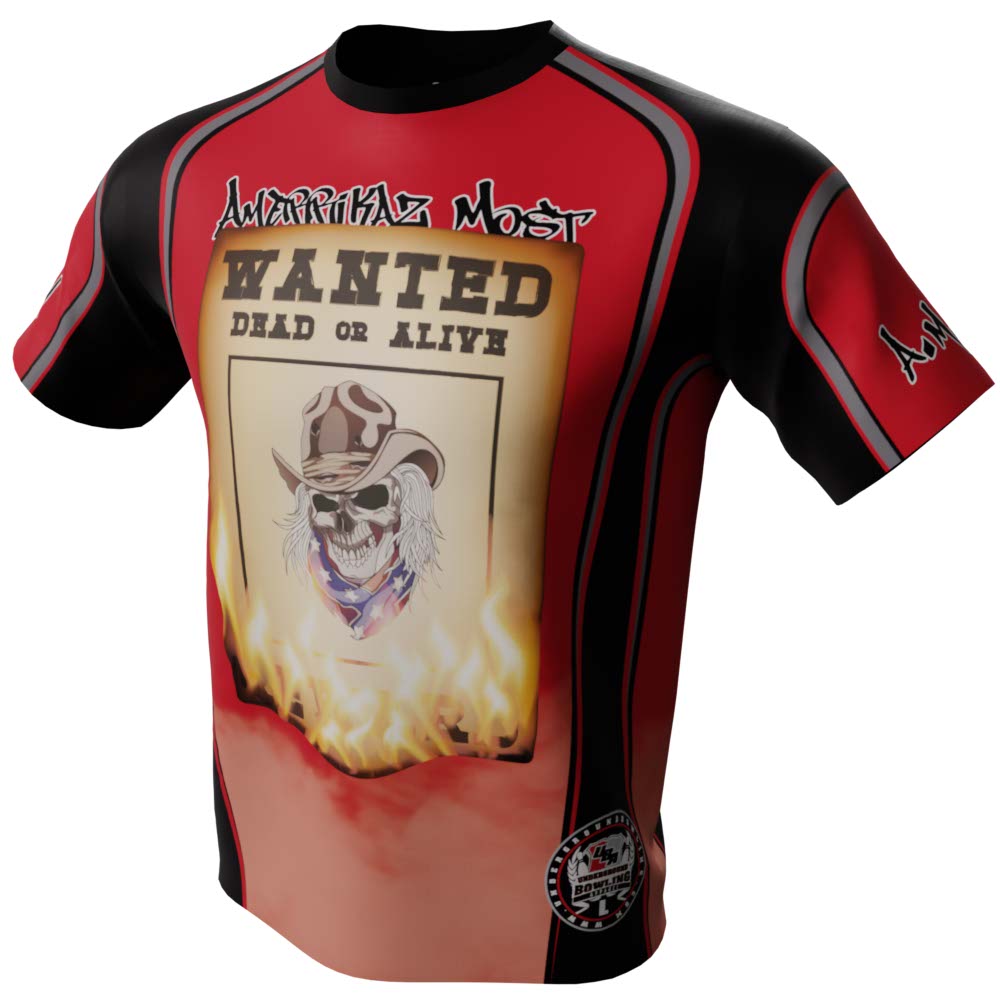 Amerikkas Most Wanted Red and Black Bowling Jersey