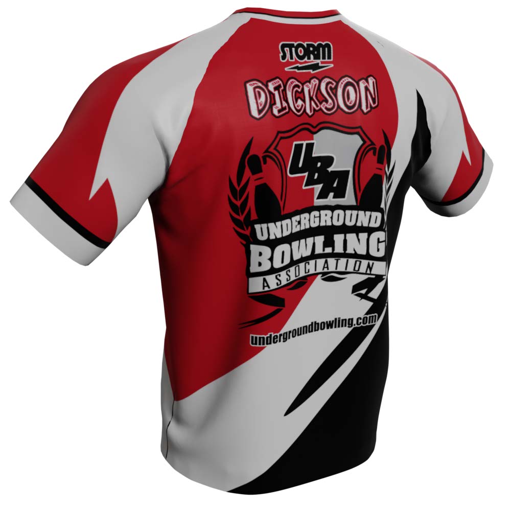 Apocalypse Red White Black Bowling Jersey - back