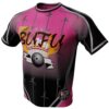 BUFU Pink and Black Faded Bowling Jersey