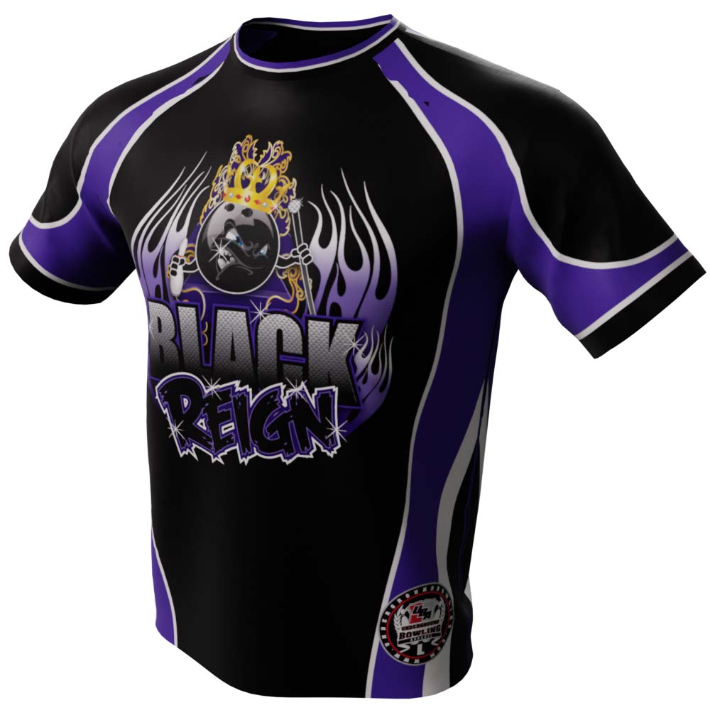 Black Reign - Black and Purple Bowling Jersey