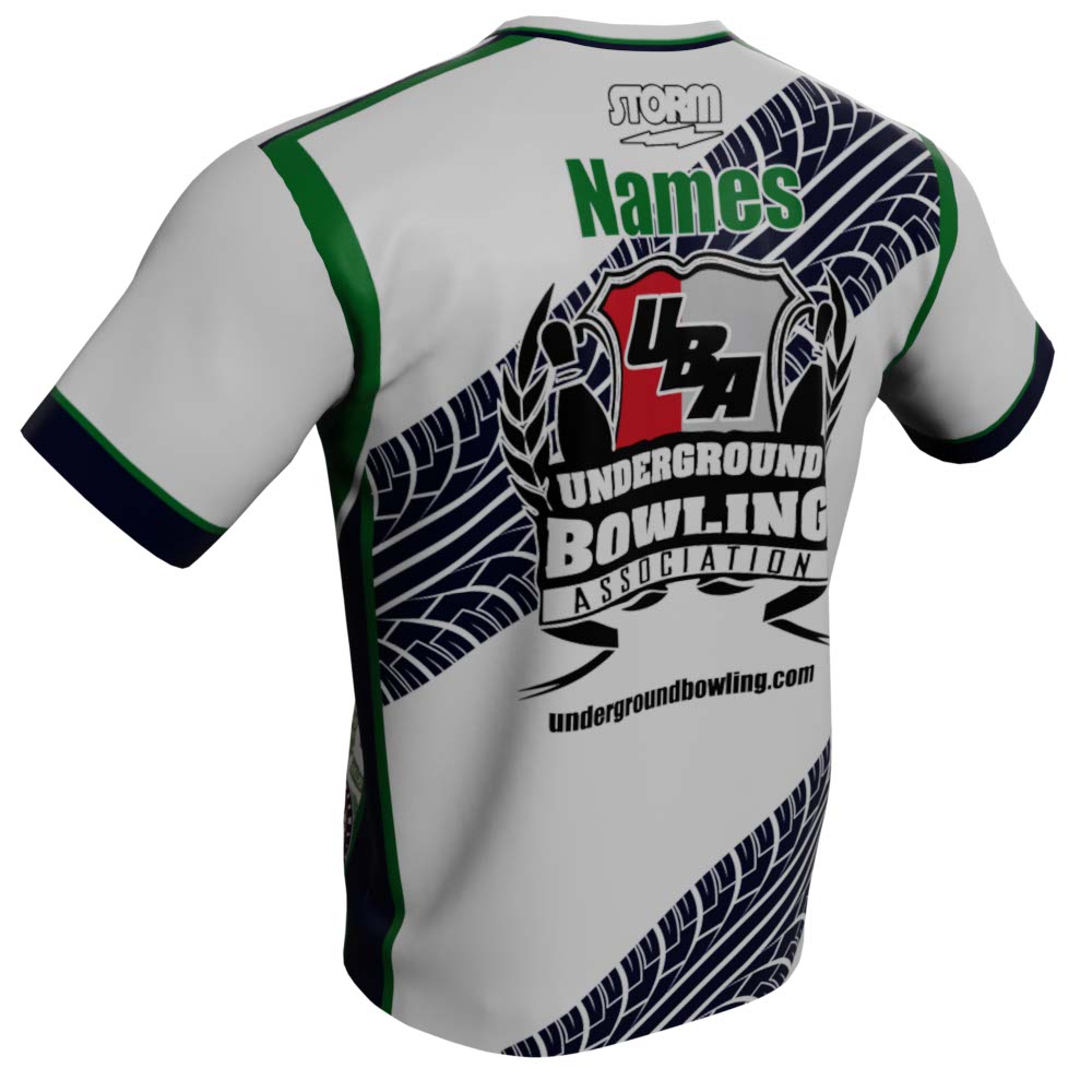 Cash Collectors White Bowling Jersey - back