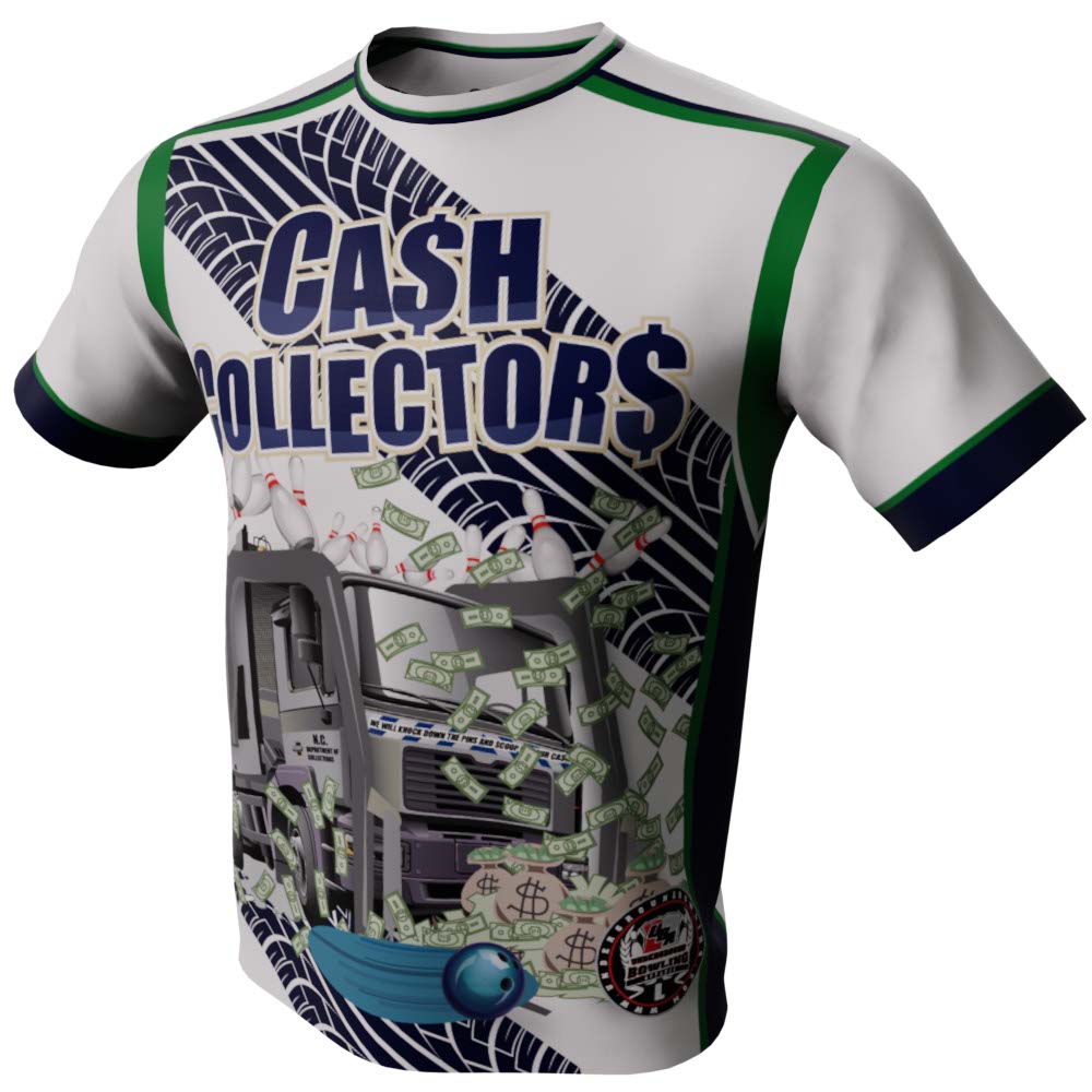 Cash Collectors White Bowling Jersey