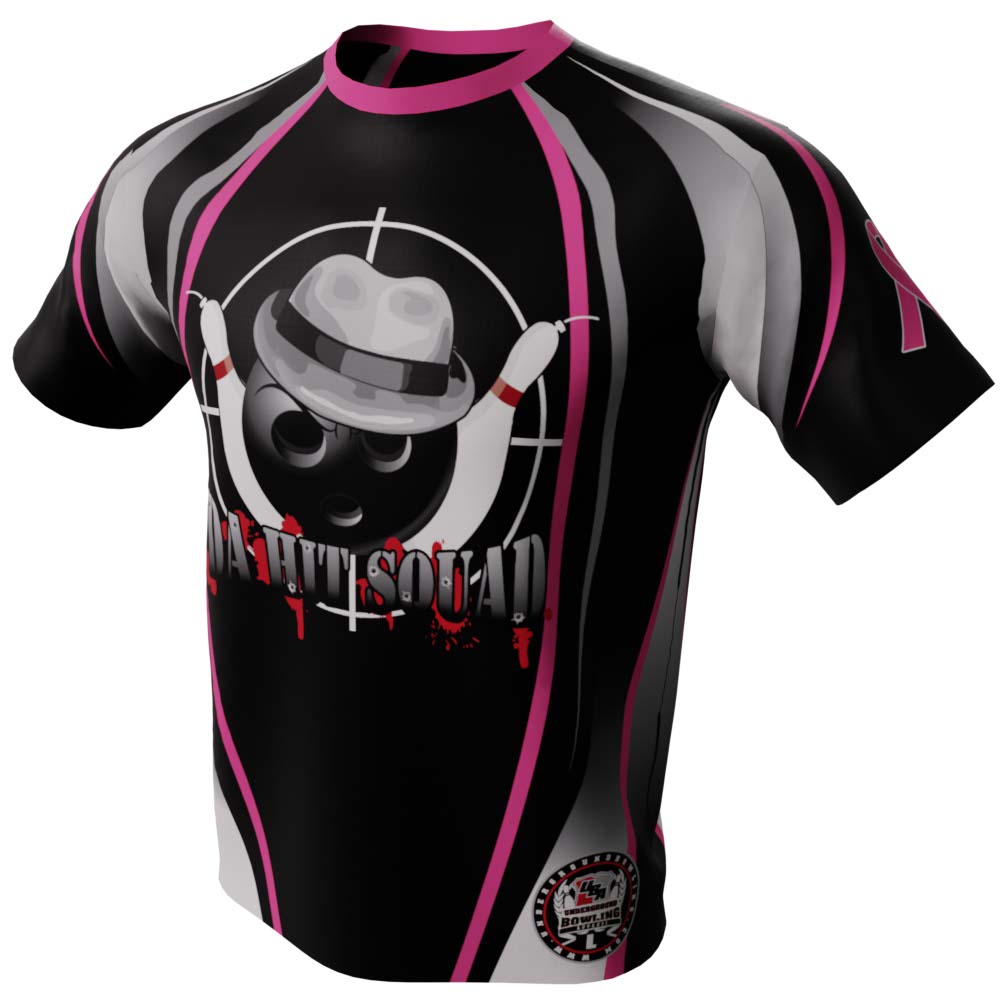 Da Hit Squad - Black and Pink Bowling Jersey