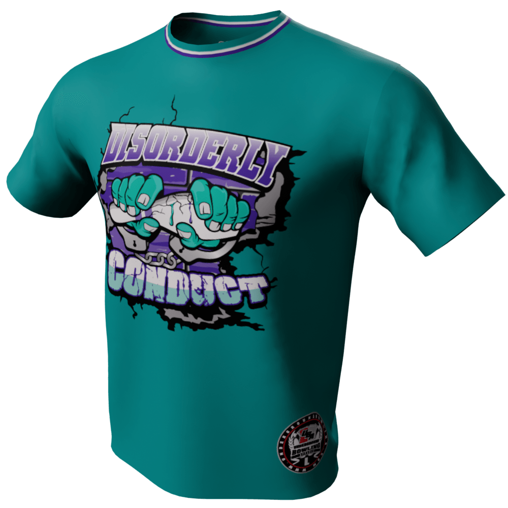 Disorderly Conduct Teal Bowling Jersey