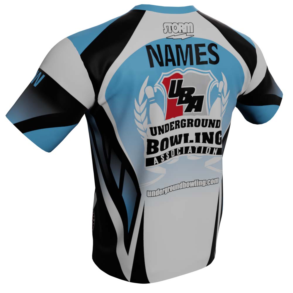 Gate City Warriors Blue and White Bowling Jersey - back
