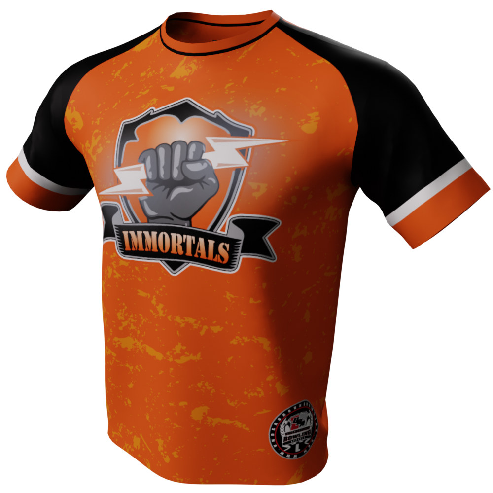 Immortals Orange and Black Bowling Jersey