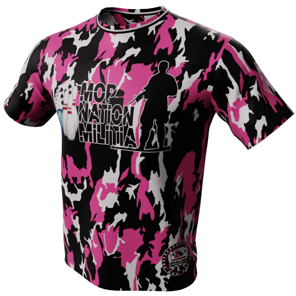 Mop Nation Militia Pink Camo Bowling Jersey