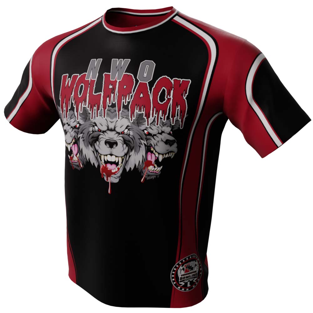 NWO Wolfpack Red and Black Bowling Jersey