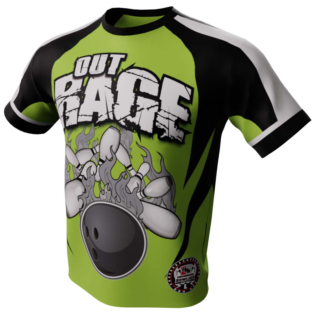 Outrage Green Bowling Jersey
