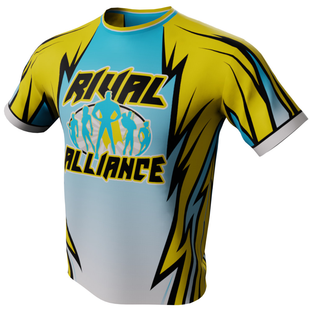 Rival Alliance Yellow and Blue Bowling Jersey