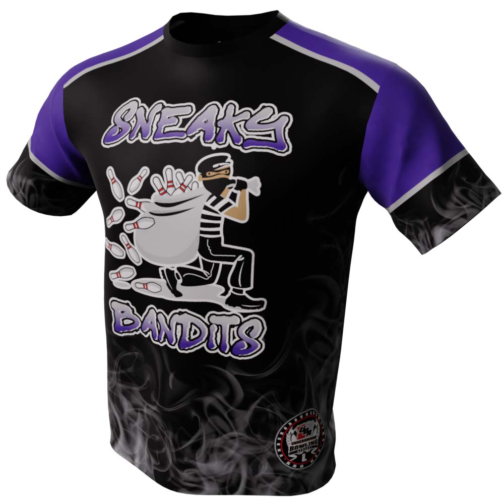 Sneaky Bandits Black Smoke Bowling Jersey