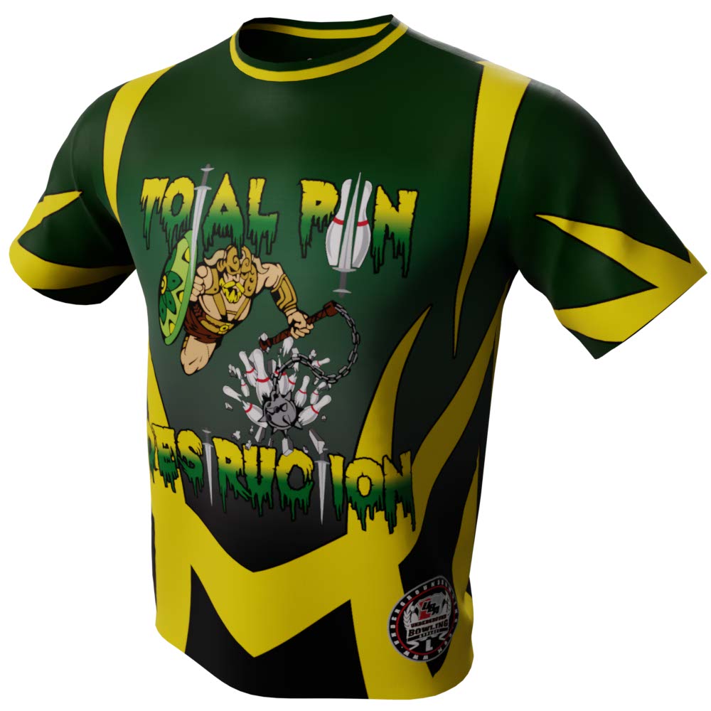 Total Pin Destruction Green and Yellow Jersey