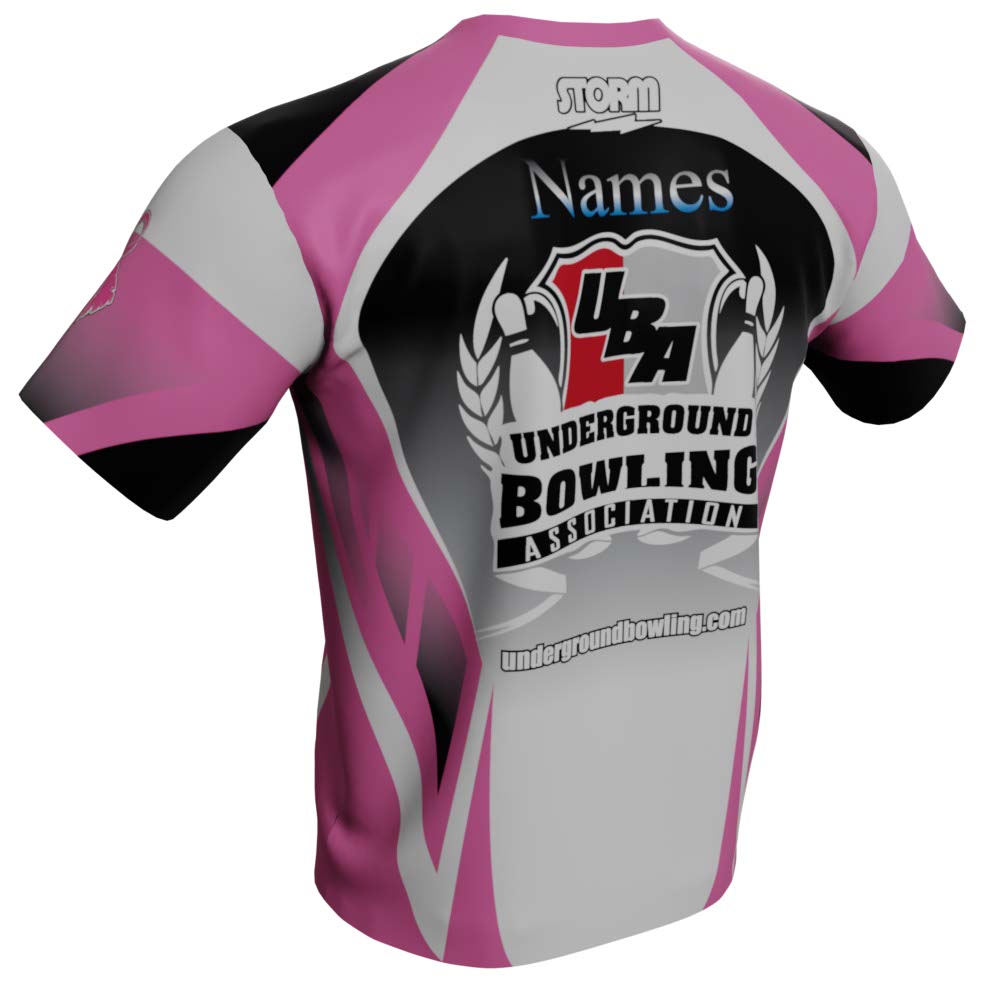 Vipers Pink and White Bowling Jersey - back