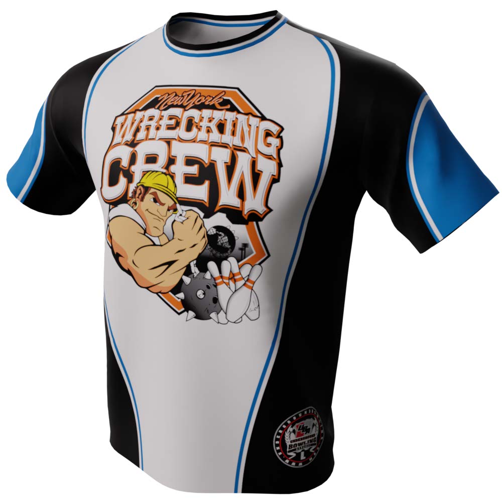 Wrecking Crew Black and White Bowling Jersey