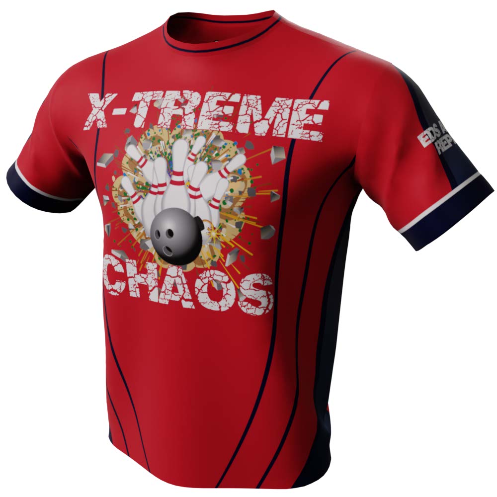 X-treme Chaos Red Bowling Jersey